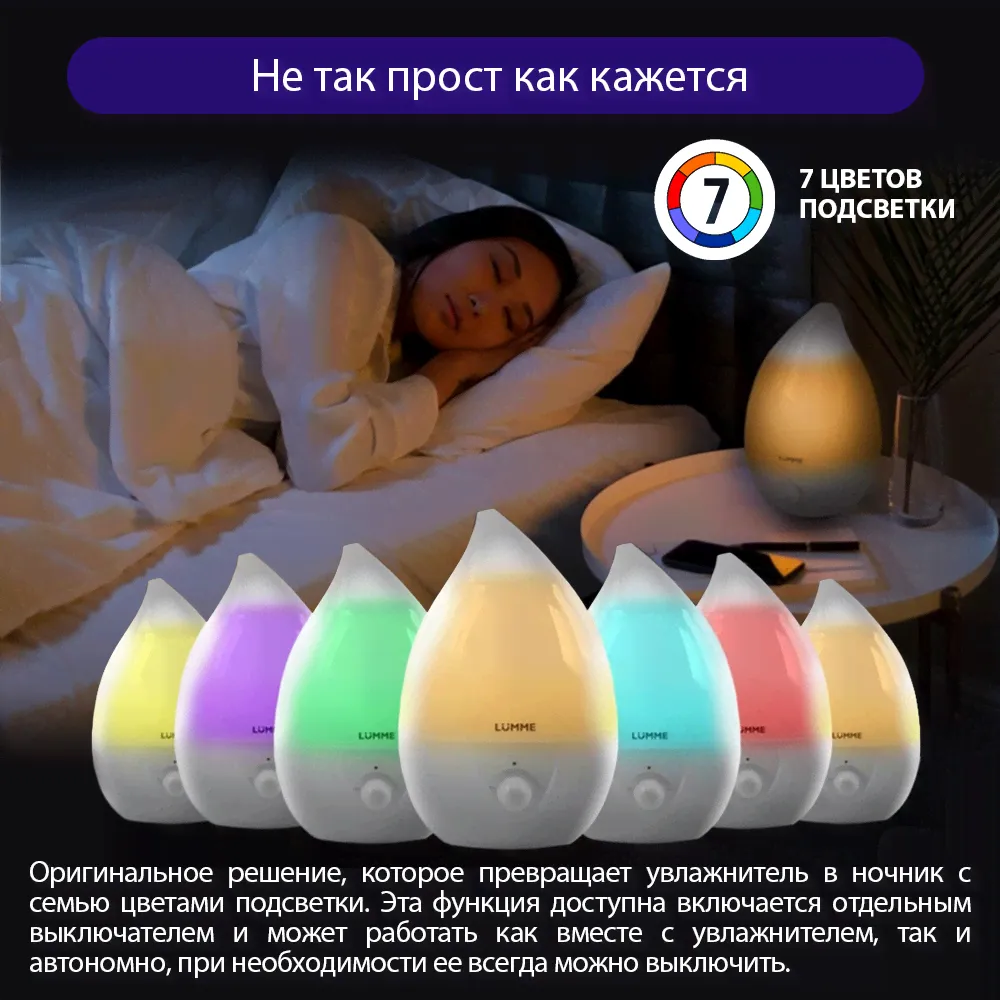 Увлажнитель воздуха LUMME LU-1557 белый жемчуг-4